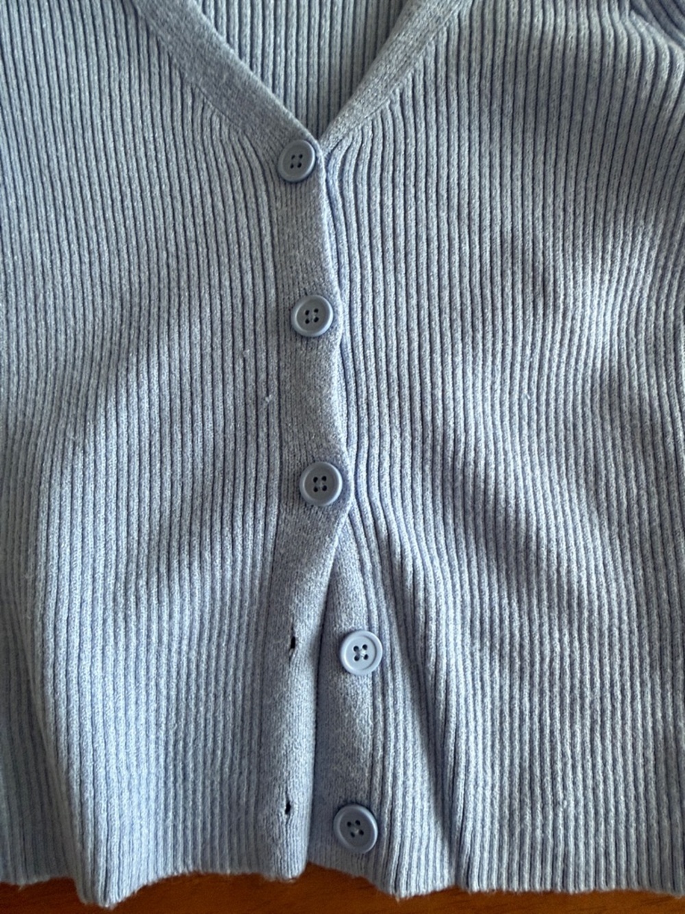 art class Light Blue Ribbed V-Neck Button Cardigan - Picture 5 of 6